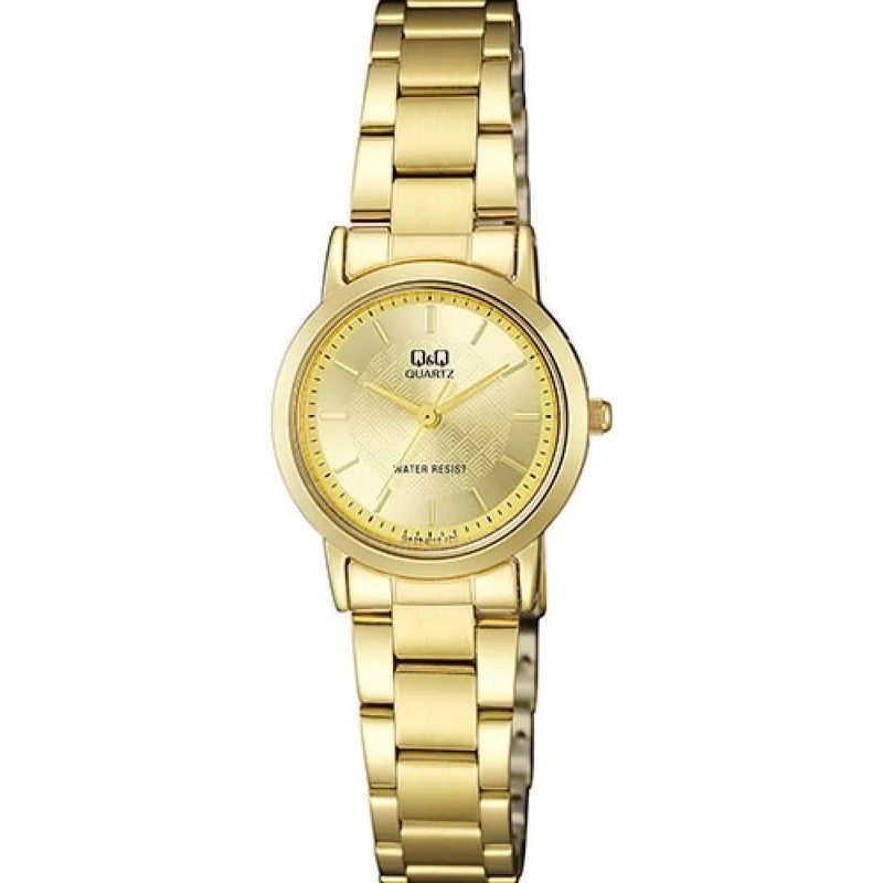 Q&Q - Reloj Q&q Qyq Qa39j010y Dama Dorado Original + Estuche