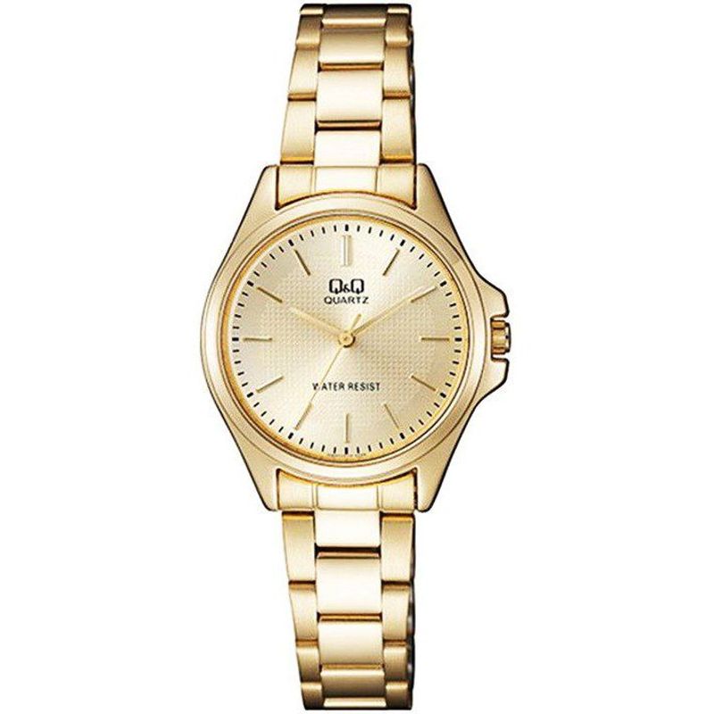 Q&Q - Reloj Para Mujer Q&q Qa07j010y Qa07j010y Dorado + Estuche
