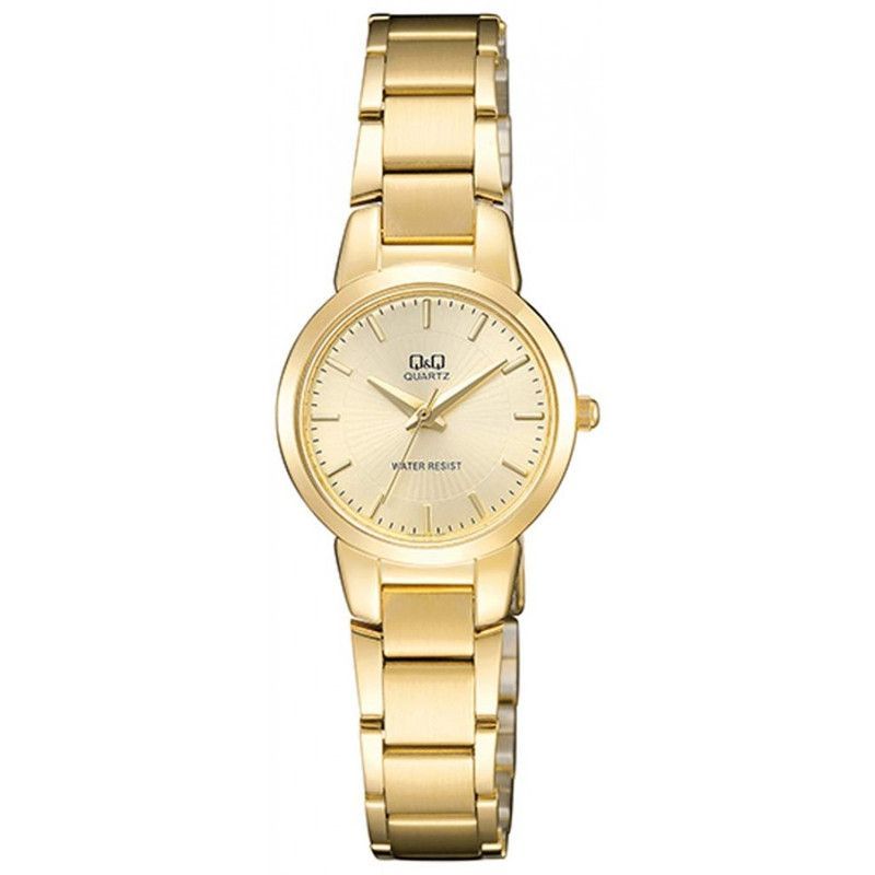 Q&Q - Reloj Mujer Q&q Qa43j010y Dama Acero Dorado + Estuche