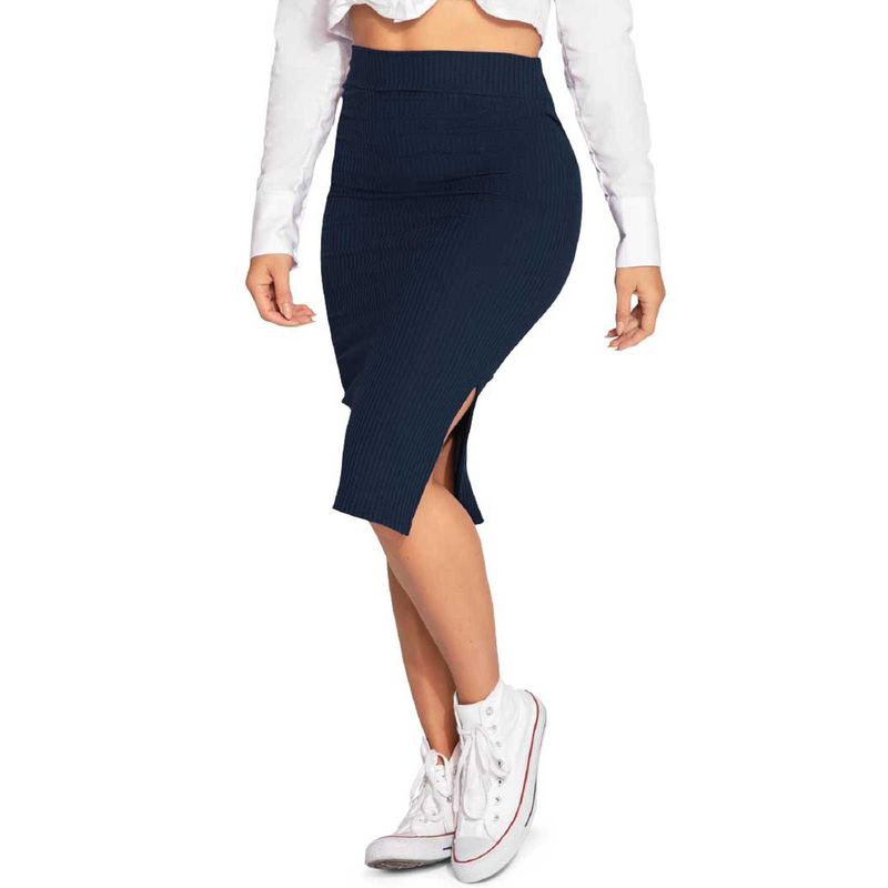 ATYPICAL - Falda Larga Mujer Azul Navy Atypical 34748