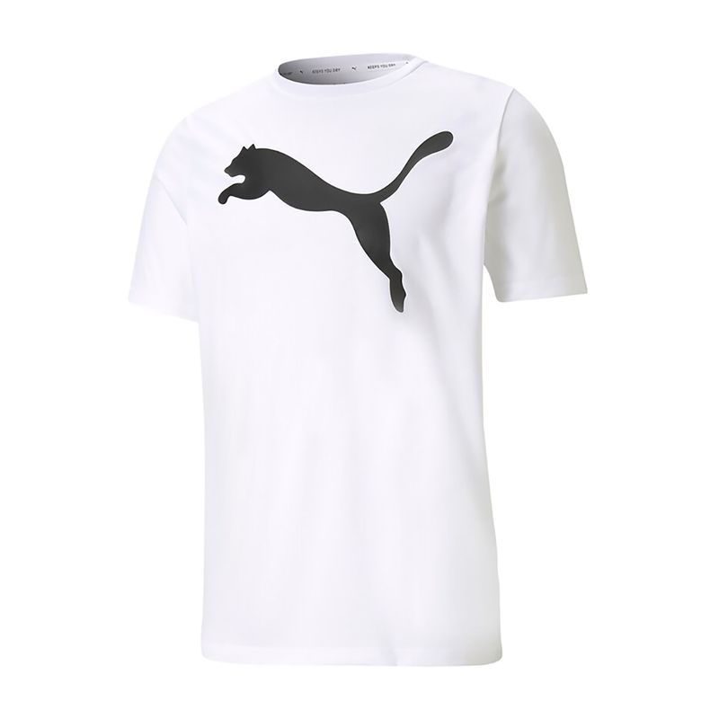 PUMA - Camiseta Marca Puma Active Big Logo Tee Blanco Hombre