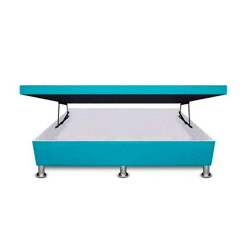 MAGIC CLASS - CAMA BAÚL APERTURA HORIZONTAL90X190 ECOCUERO AZUL