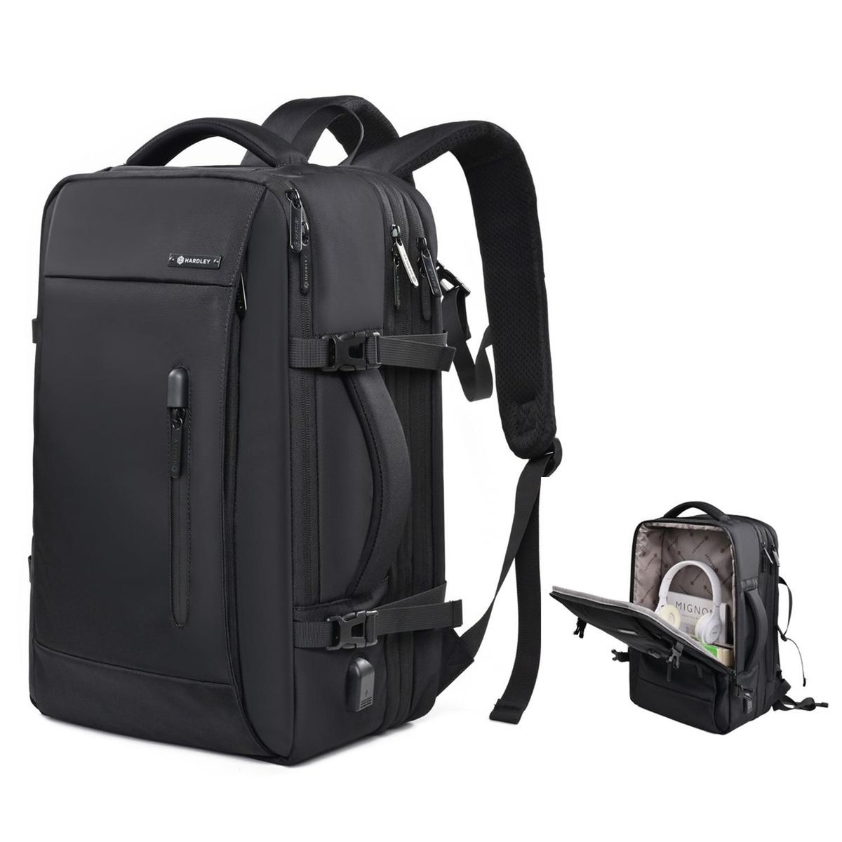 LINKON - Bolso Maleta De Viaje Portatil Nylon Balistico 40l + Usb