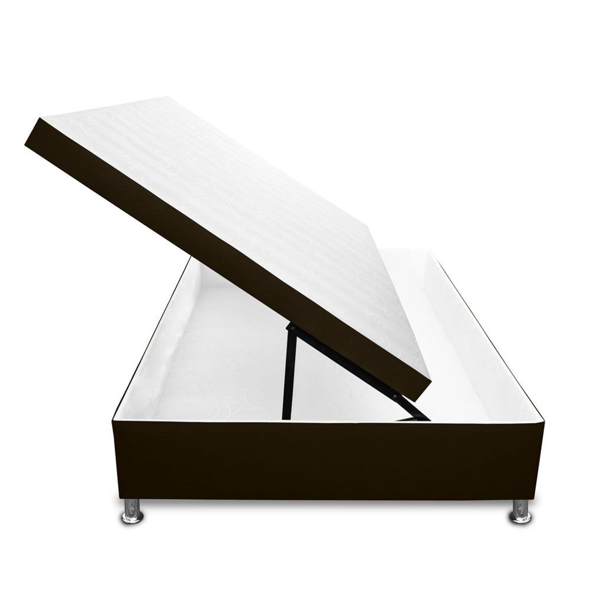 MAGIC CLASS - CAMA BAÚL APERTURA HORIZONTAL90X190 ECOCUERO CAFÉ