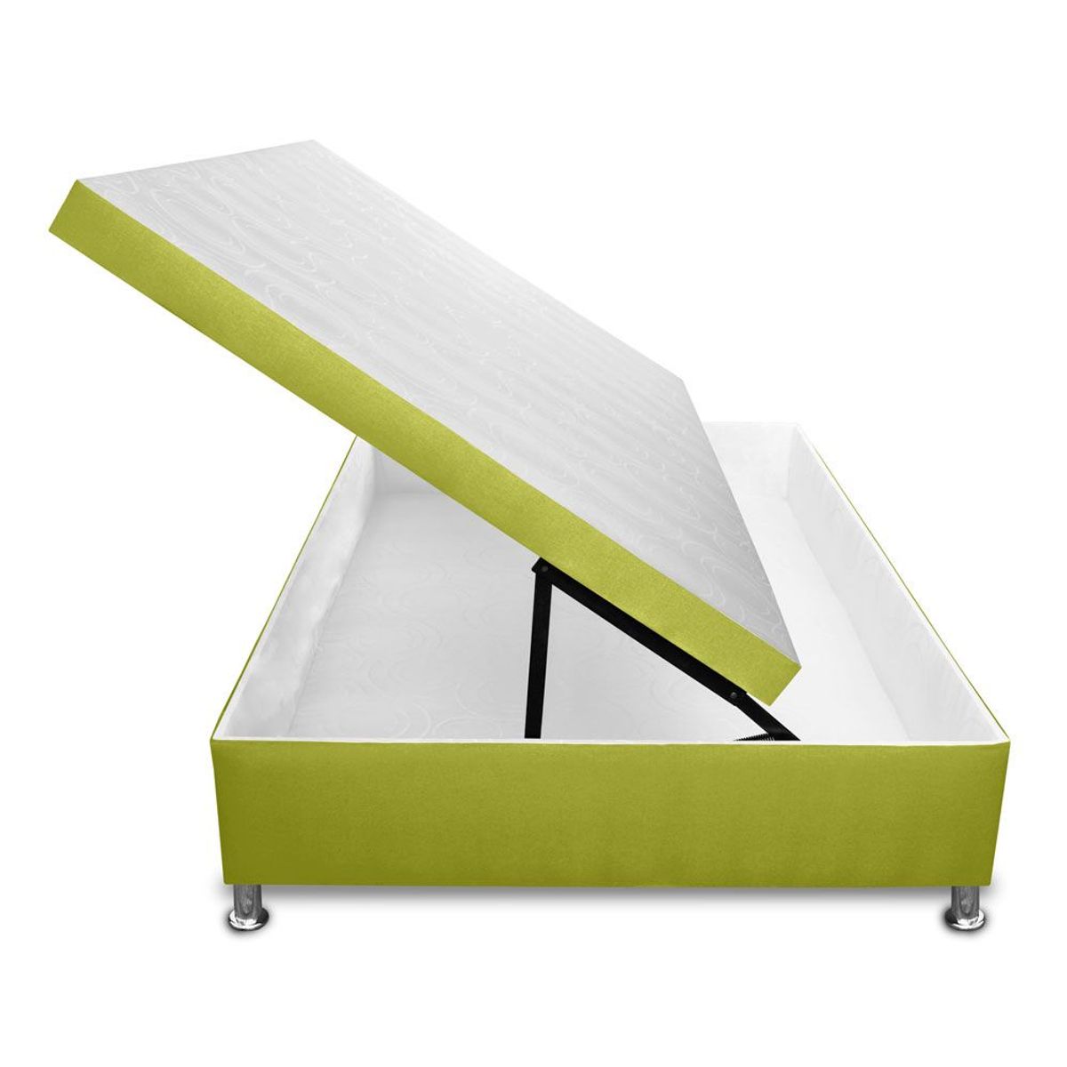 MAGIC CLASS - CAMA BAÚL APERTURA HORIZONTAL90X190 MICROFIBRA VERDE