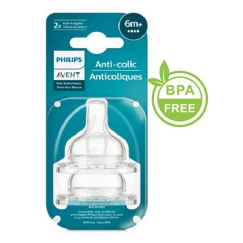 AVENT - Set x2 Chupos Avent Teteros Classic  Flujo Rapido 6m+