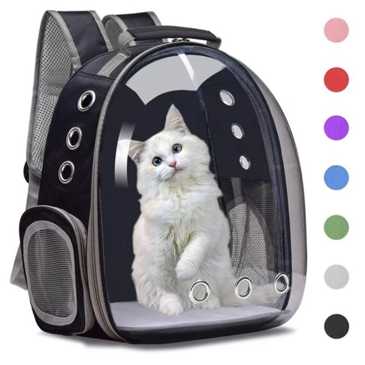 GENERICO - Maleta Para Mascotas Perro O Gato Morral Mochila Negra