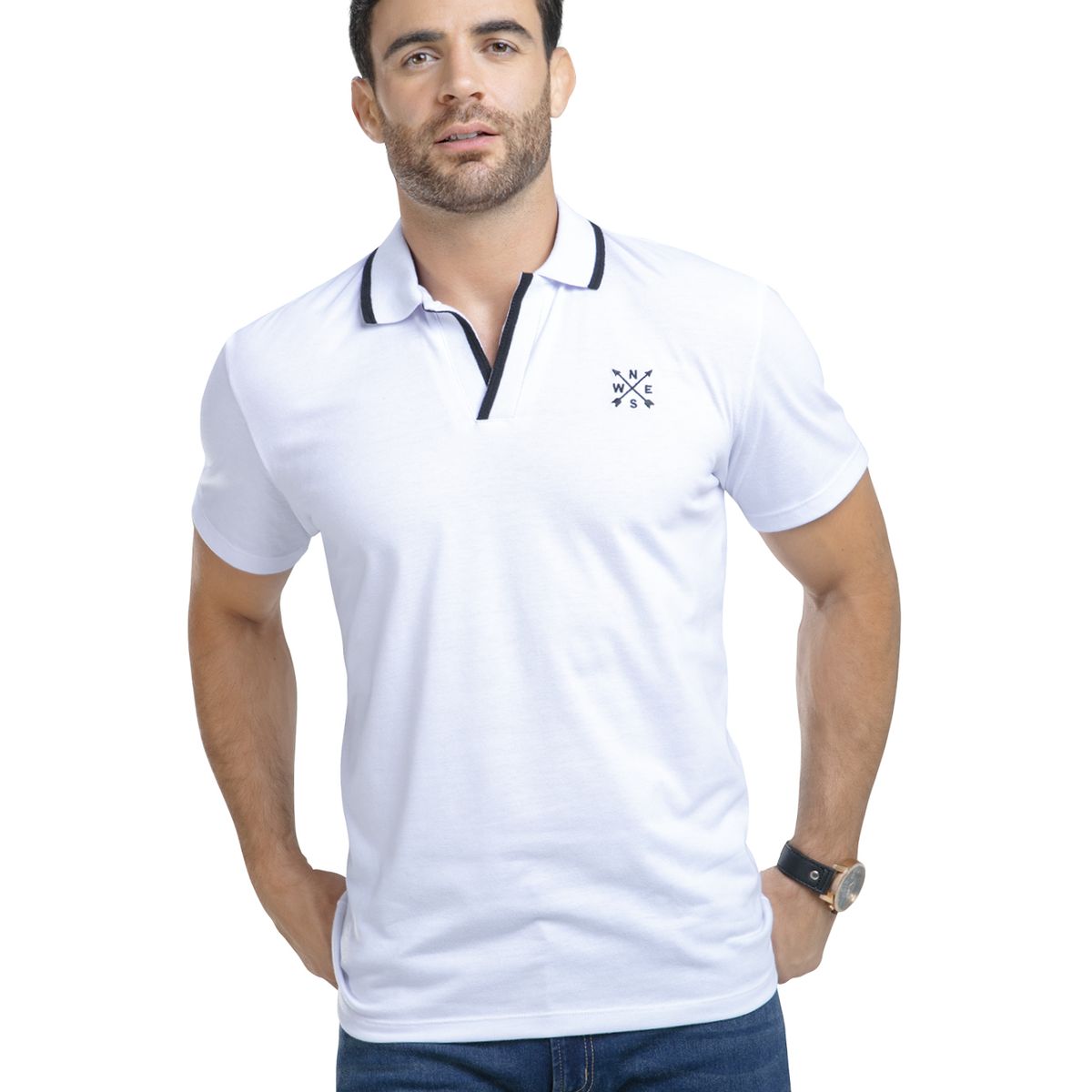 MARKETING PERSONAL - Polo Hombre Blanco Mp 87630
