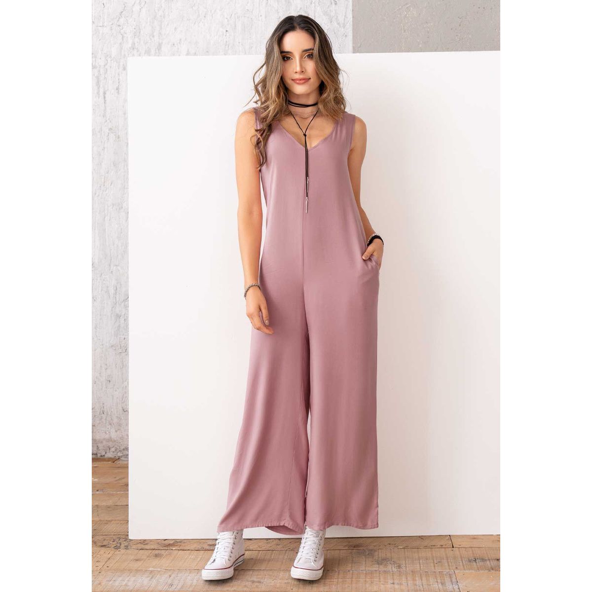 RUTTA - Enterizo Largo Mujer Palo De Rosa Rutta 1126