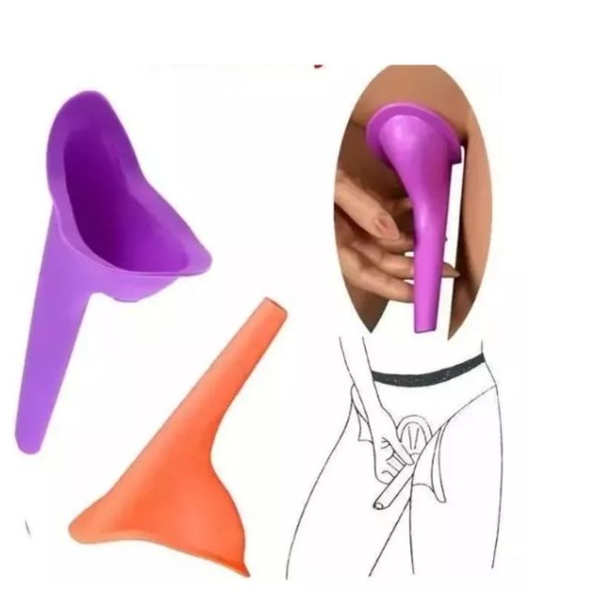 GENERICO - Orinal Portátil Para Mujer De Silicona_.