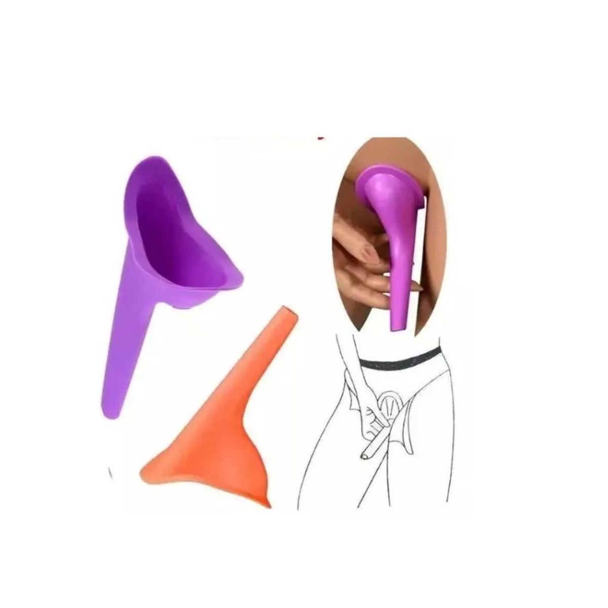 GENERICO - Orinal Portátil Para Mujer De Silicona_.