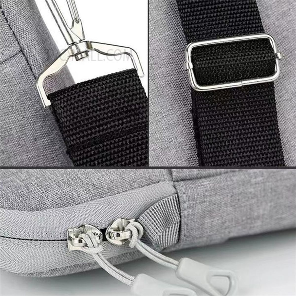 GENERICO - Funda Maletín Para Portátil Impermeable En Tela Oxford de 15 Pulgadas Gris