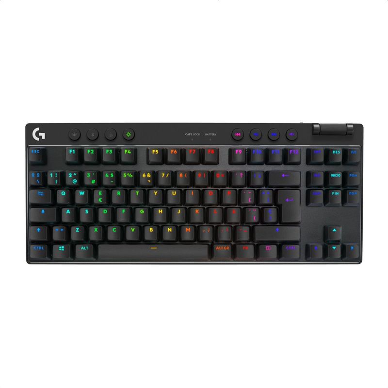 LOGITECH - Teclado Gamer Lightspeed bluetooth Logitech G Pro X TKL RGB NEGRO
