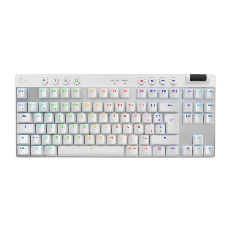 LOGITECH - Teclado Gamer Lightspeed BT Logitech G PRO X TKL RGB BLANCO