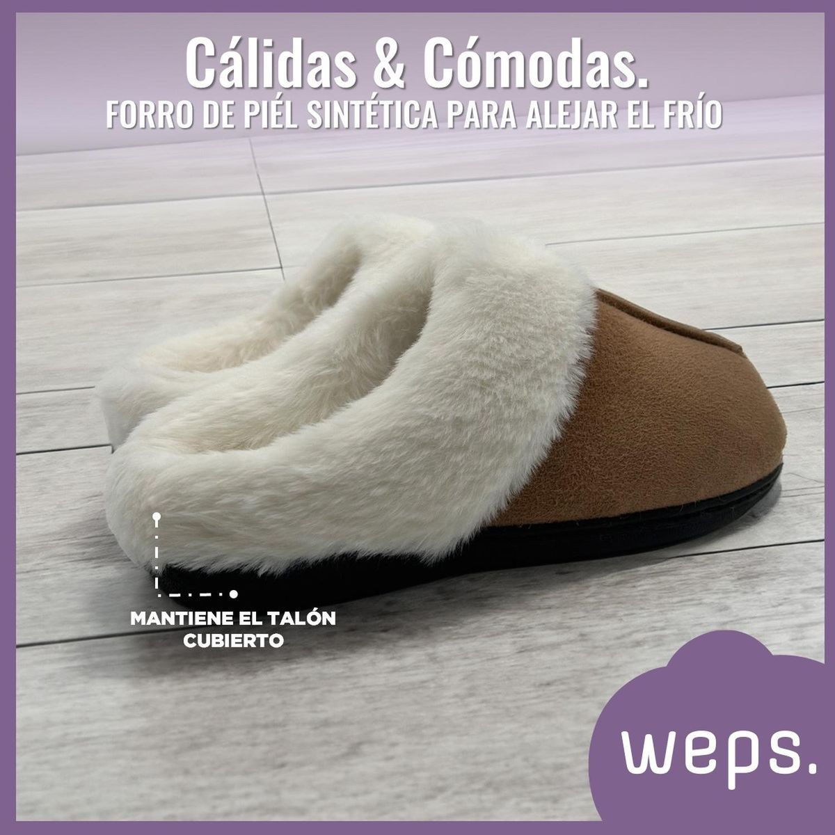 CASATUA - Pantuflas Termicas Tipo Felpa Antideslizantes Weps-.-