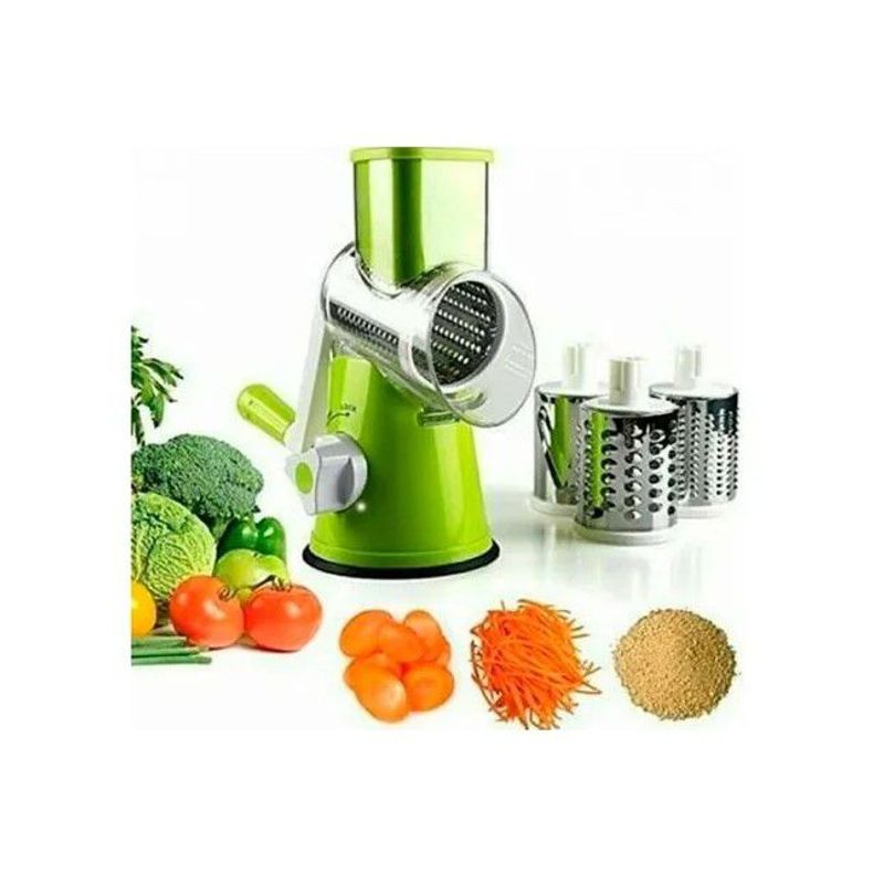 GENERICO - Molino Multiusos Rayador Picador Verduras 3 En 1 Tambores
