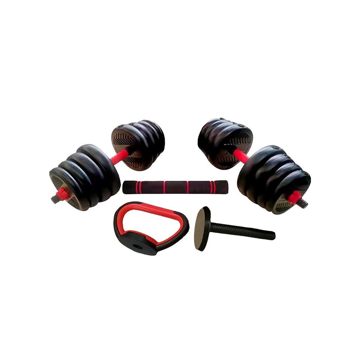 GENERICO - KIT DE PESAS CONVERTIBLE MANCUERNAS BARRA 40 KG-