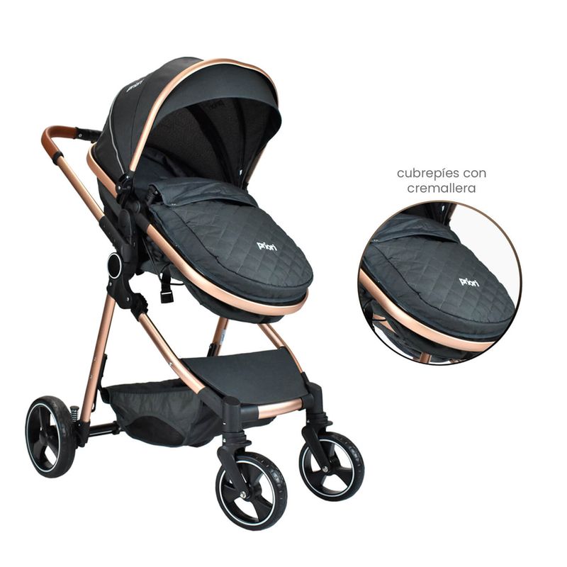 PRIORI - Coche Para Bebé Moises Priori Mike Cs Gris Oscuro