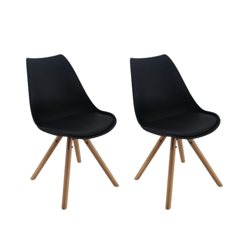 BOXBIT - Kit x 2 Silla Atlas Para Comedor Negro - 1137