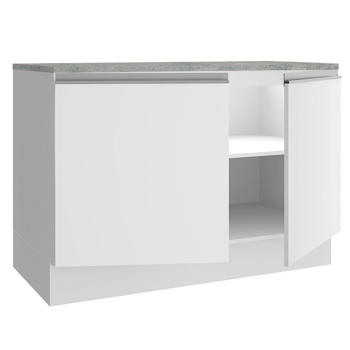 MADESA - Mueble de Cocina Bajo Glamy 1.20 m 2 Puertas con Encimera Blanco