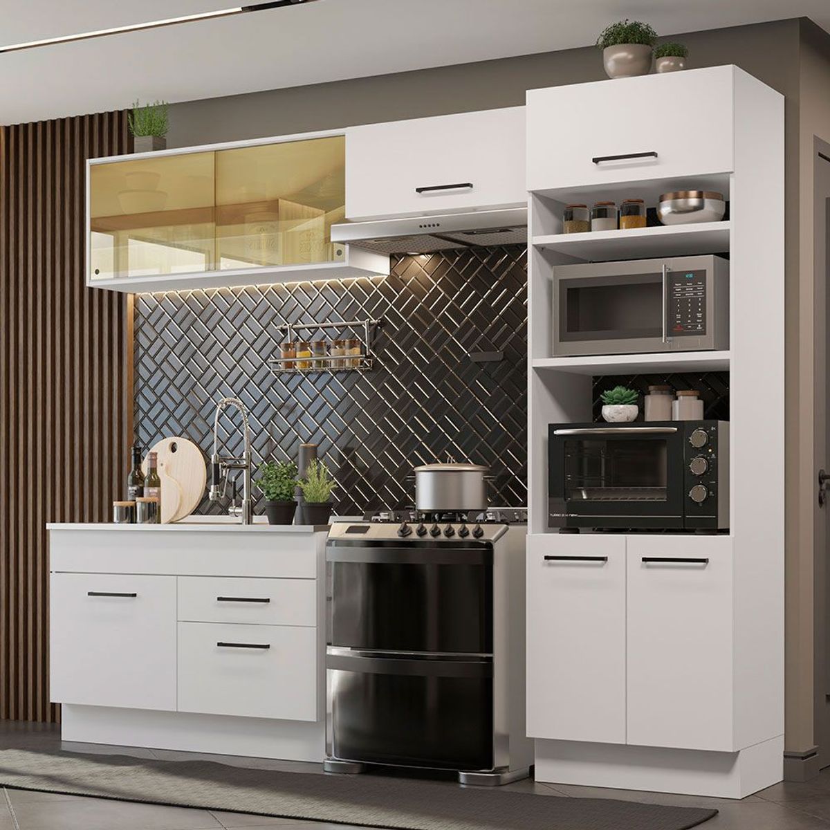 MADESA - Cocina Integral Agata 2.70 Metros Blanco 05