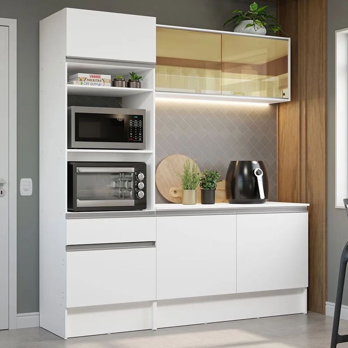 MADESA - Cocina Integral Diamante 1.80 m con Encimera Blanco
