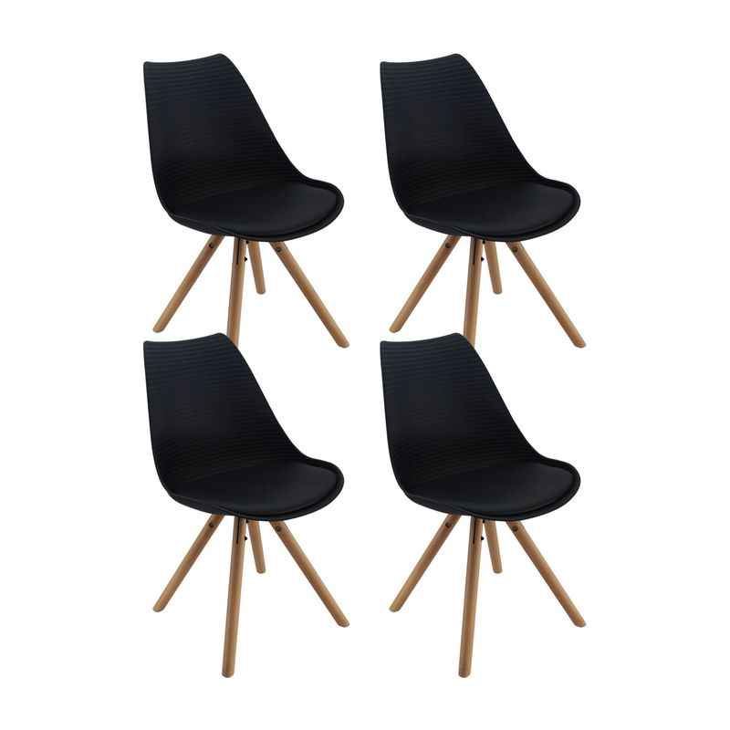 BOXBIT - Kit por 4 Silla Atlas - Negro
