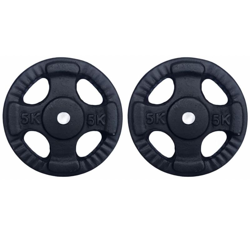 GENERICO - PAR DISCOS 5 KG 1 PULGADA (TOTAL 10 KG)