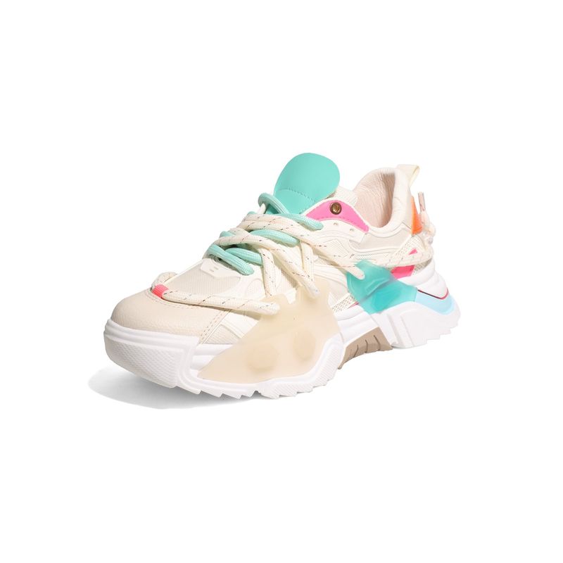TELLENZI - Tenis Dama Crema-Menta Tellenzi D651