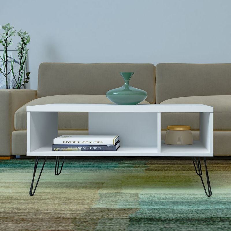 BERTOLINI - Mesa De Centro Decorativa 1 Nicho Bertolini Color Blanco