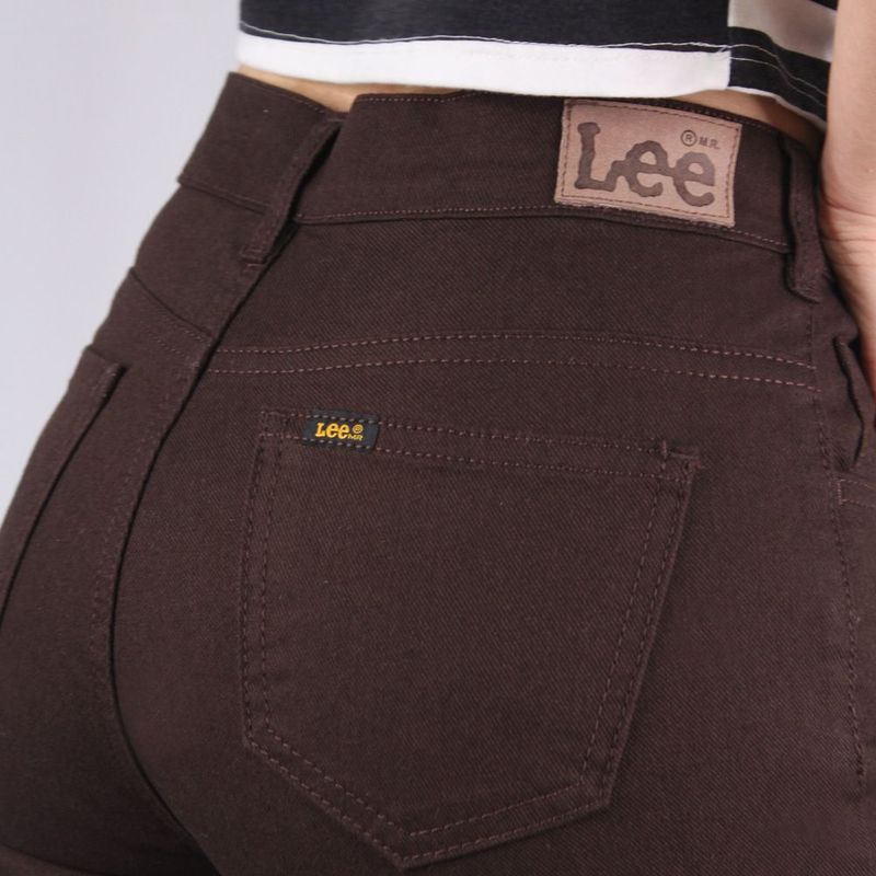 LEC LEE - PANTALÓN DRIL PARA MUJER LEC LEE - CAFE.-