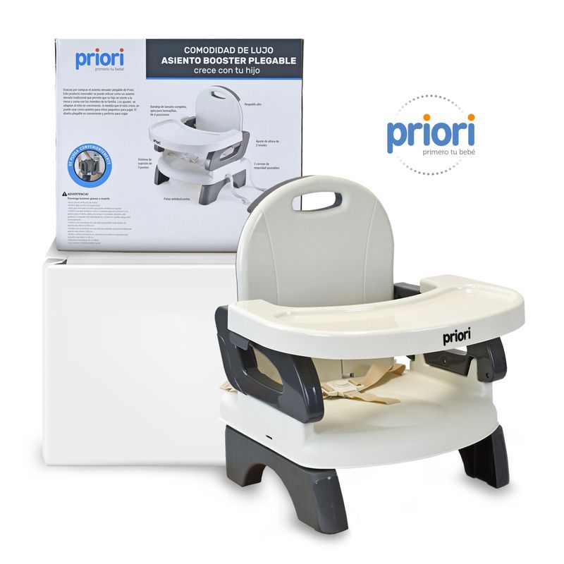 PRIORI - Comedor Bebe Priori Booster Plegable PB2213 Gris