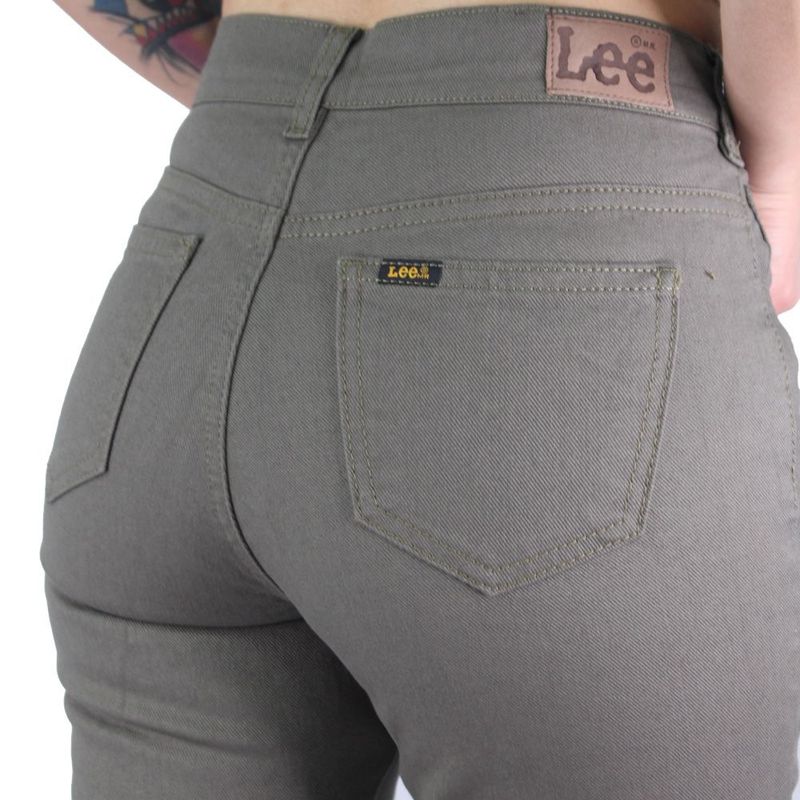 LEC LEE - PANTALÓN DRIL PARA MUJER LEC LEE - VERDE CLARO.-
