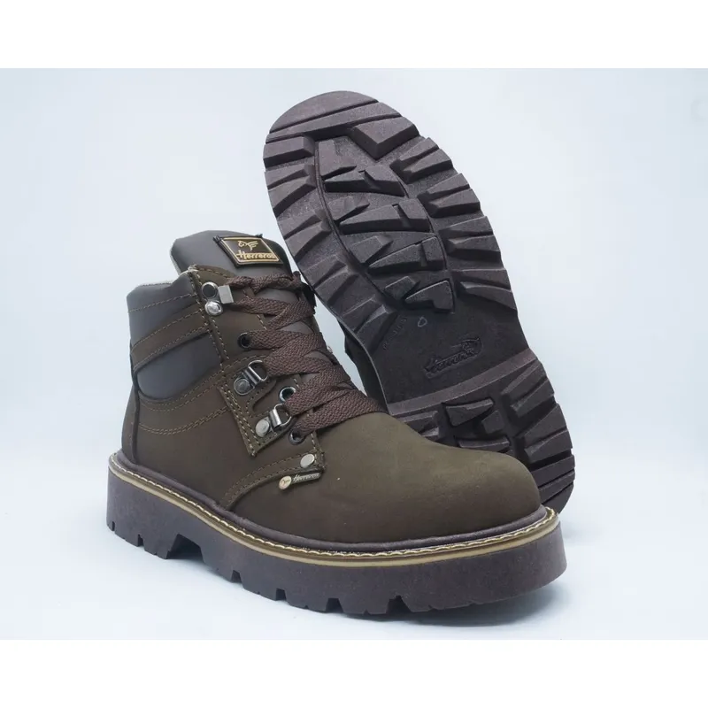 HERREROS - Bota Hombre Dotación Sin Puntera -Herreros-  Petrolera Castaño
