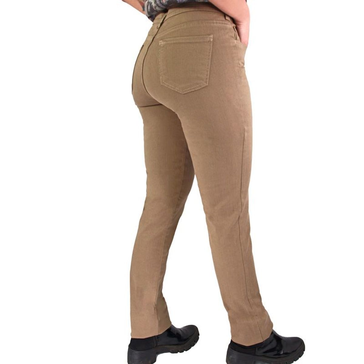 LEC LEE - Pantalón Clásico Mujer Lec Lee Kaki Oscuro
