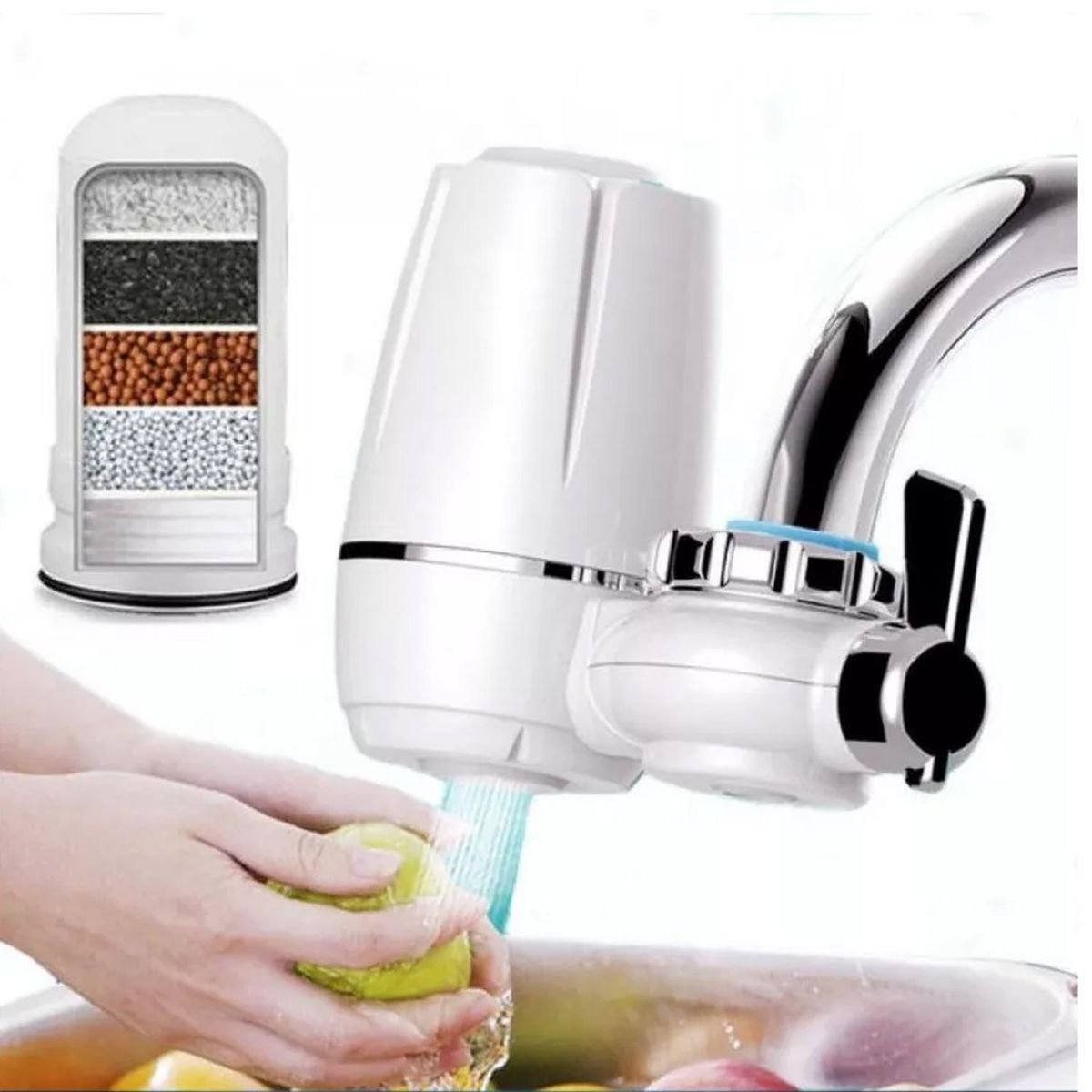 ONE PIXEL - Filtro Purificador De Agua Para Llave Grifo Adaptable 7 Niveles