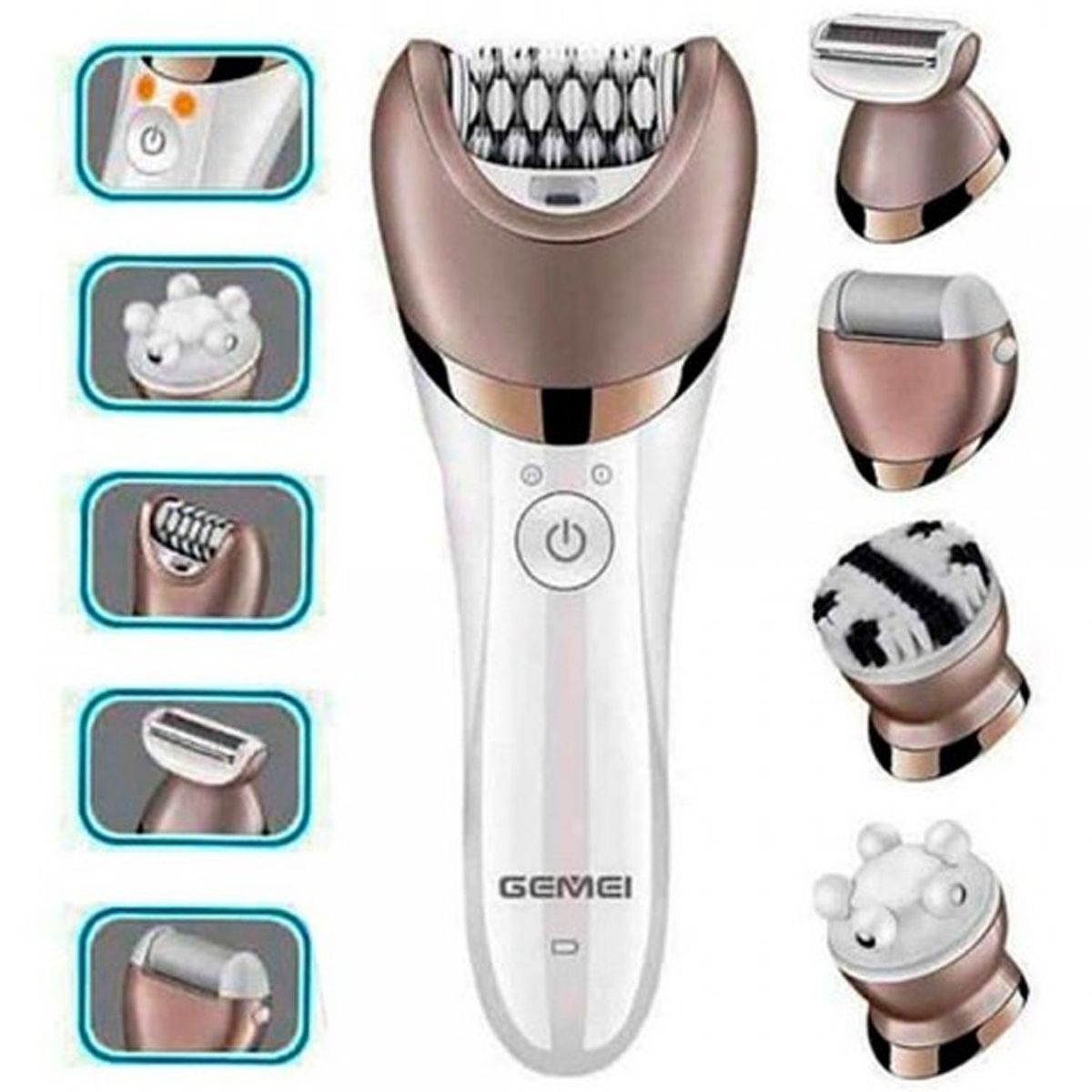 GEMEI - Depiladora Recargable Electrica Para Mujer Gemei 5 En 1_.