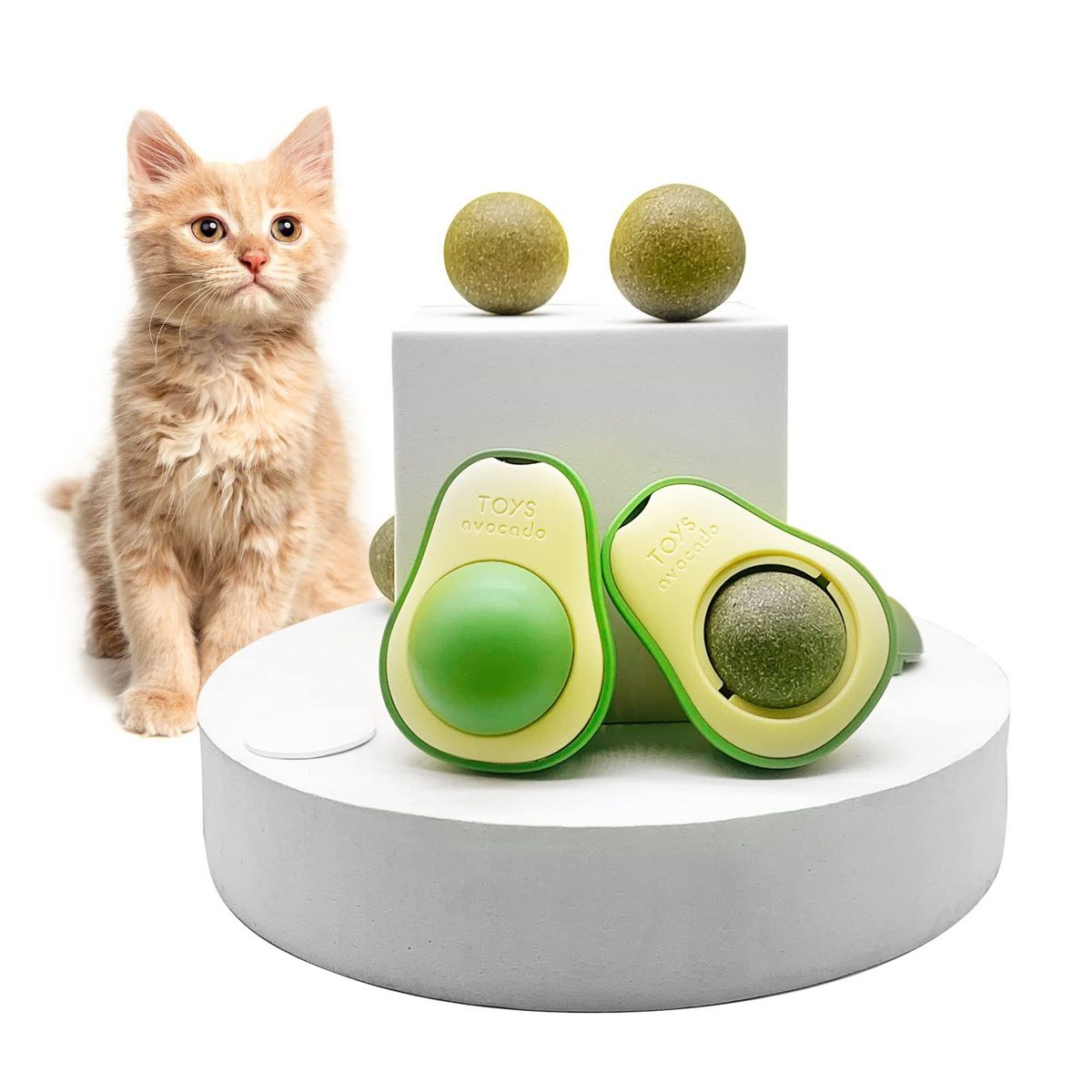 CATLIKE - Juguete Para Gatos - Hierba Gatera Catnip Forma Aguacate