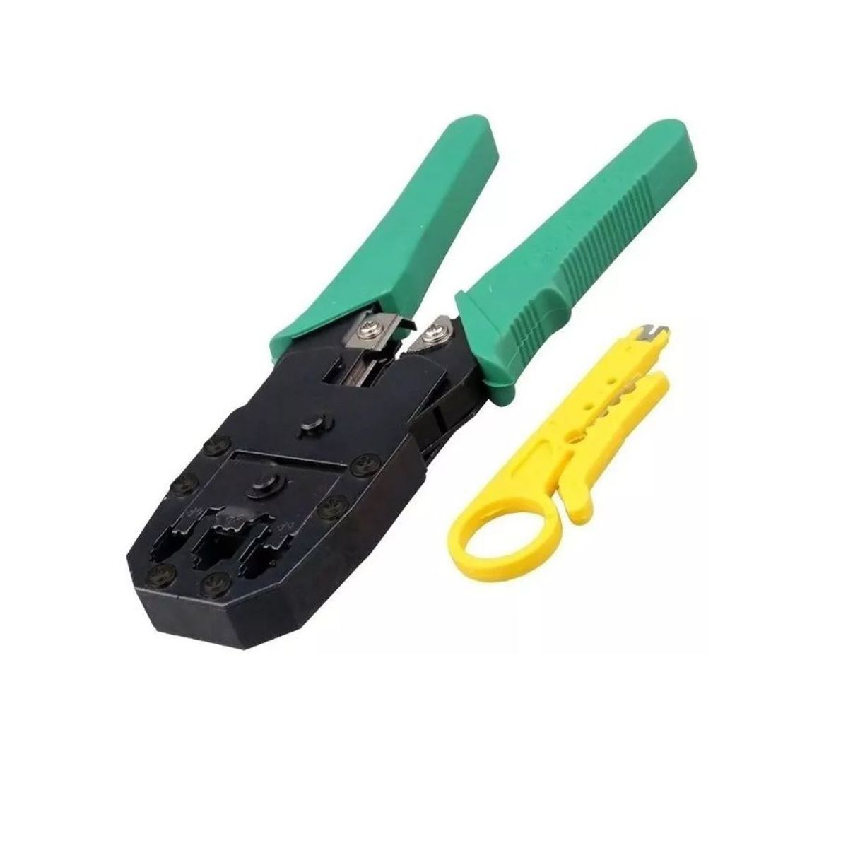 GENERICO - Pinza Ponchadora Red Rj45 Rj11 Con Pela Cable