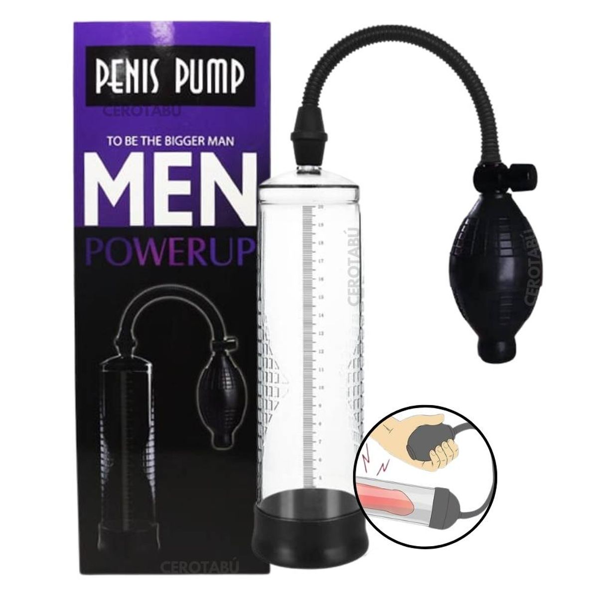 GENERICO - Bomba Succión Pene Crecimiento Alargador Masculino