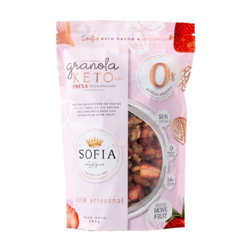 SOFIA POR SOFIA JARAMILLO - GRANOLA KETO FRESA