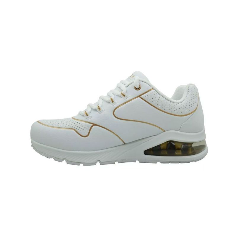 SKECHERS - Tenis Mujer Skechers Uno 2 Golden Trim - Blanco