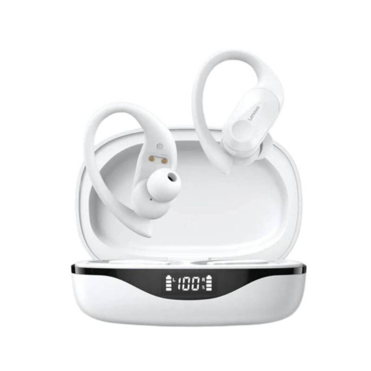 LENOVO - Audífonos blancos deportivos LP75 bluetooth Lenovo Auriculares