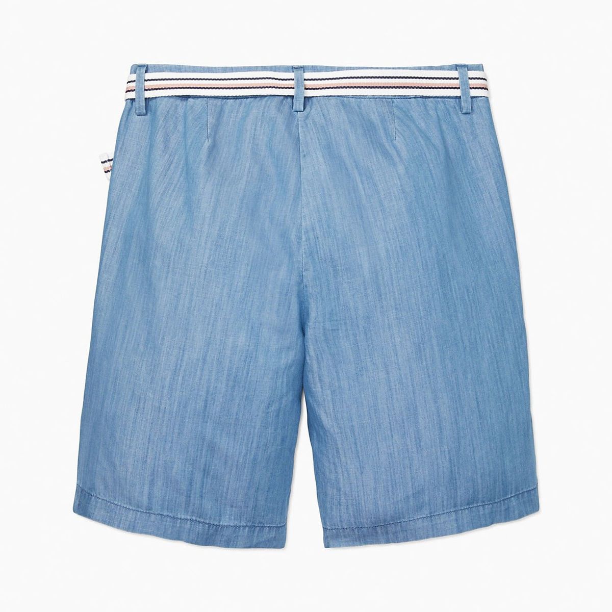 TOMMY HILFIGER - Bermudas Chino Cambray De Corte Sentado Mujer Azul Tommy Hilfiger