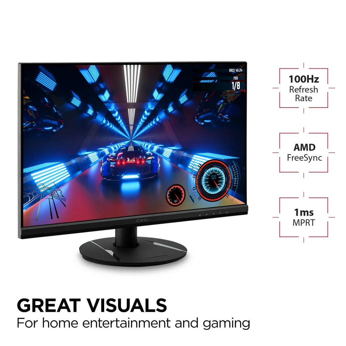 VIEWSONIC - Monitor Viewsonic 24 VX2416 OMNI 1080p 1ms 100Hz IPS