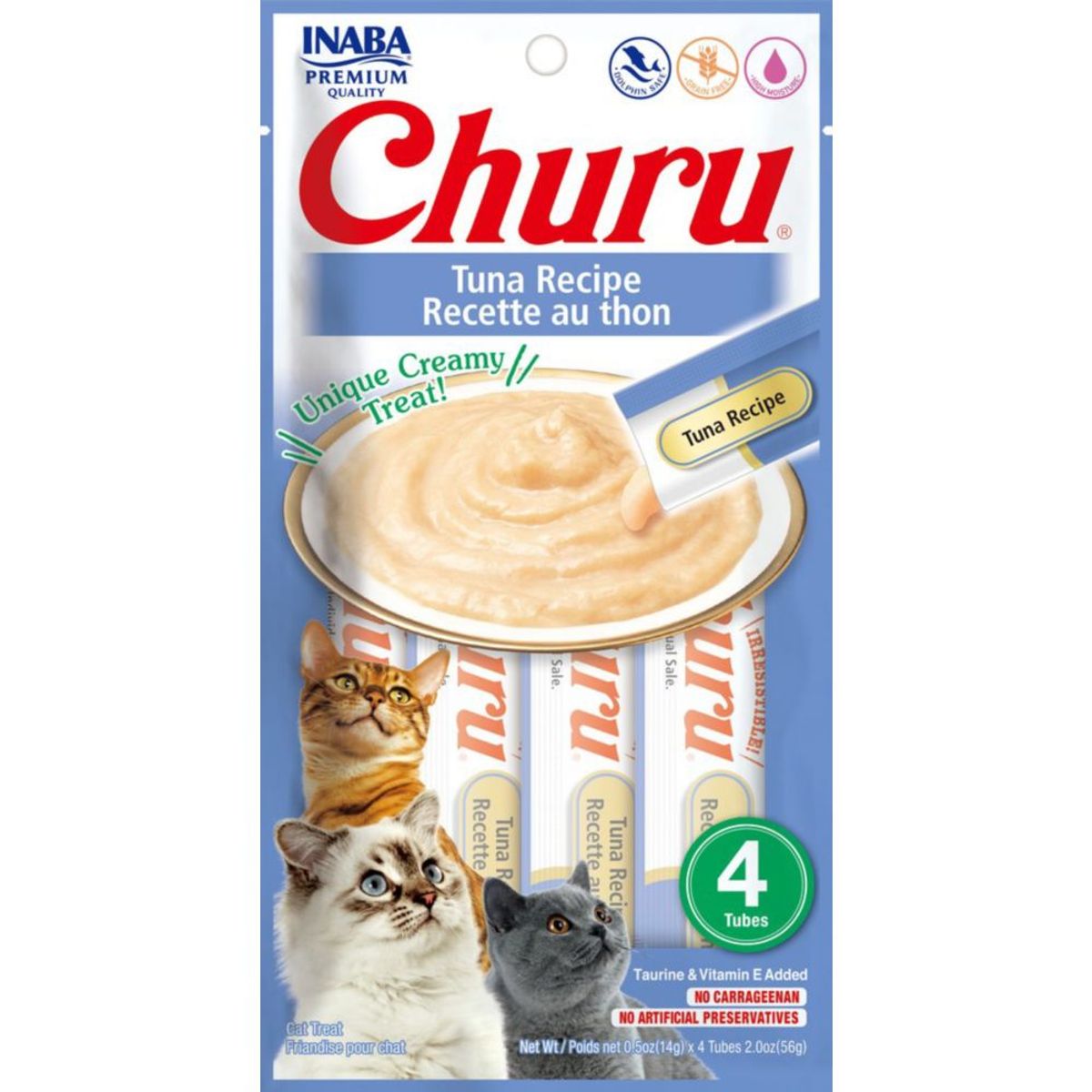 GENERICO - Snack Para Gato Cremoso Churu Inaba Churu 4 Und Atún
