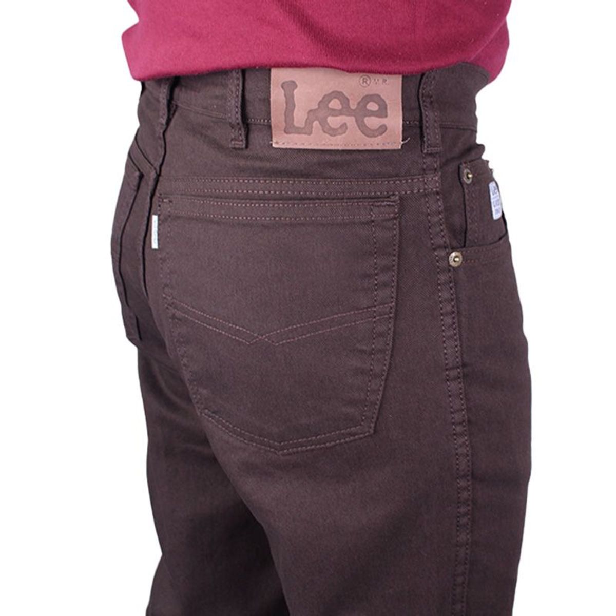 LEC LEE - Pantalón Confort Straid Hip para Hombre Lec Lee - Café