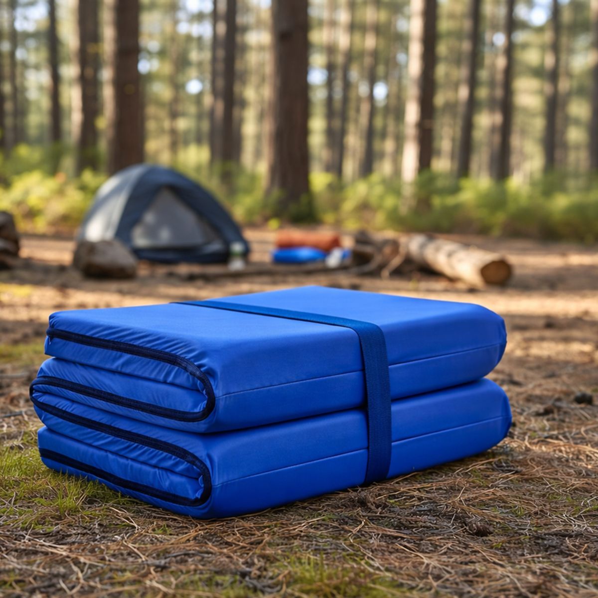 IKSA - Colchoneta Modular Plegable Azul Rey De Camping 180x60x7