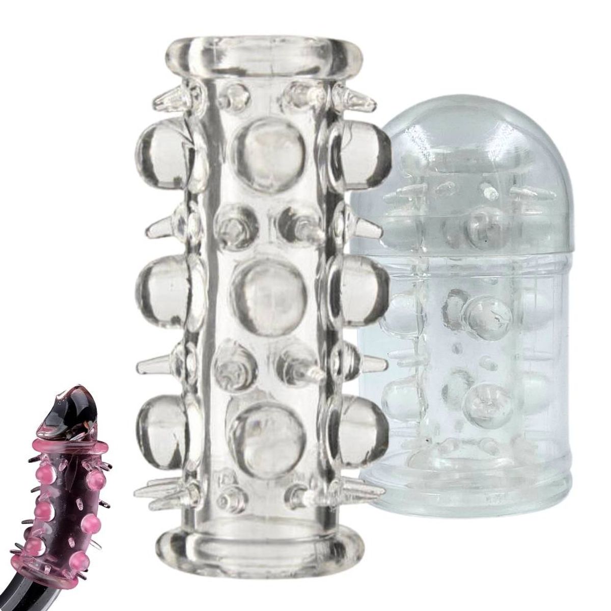 GENERICO - Funda Para Pene Anillo Retardante Con Texturas +grosor