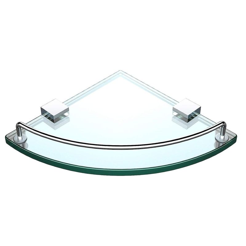 GENERICO - Estante Esquinero De Vidrio Templado Repisa Organizador Baño - Blanco - estandar-
